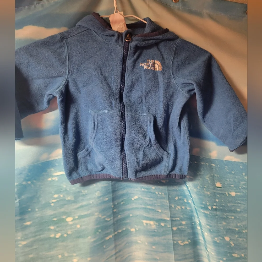 The North Face Infants Full Zip Fleece Jacket Blue‎ Size 12-18 month